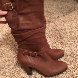 Brown guess leather boots size 8